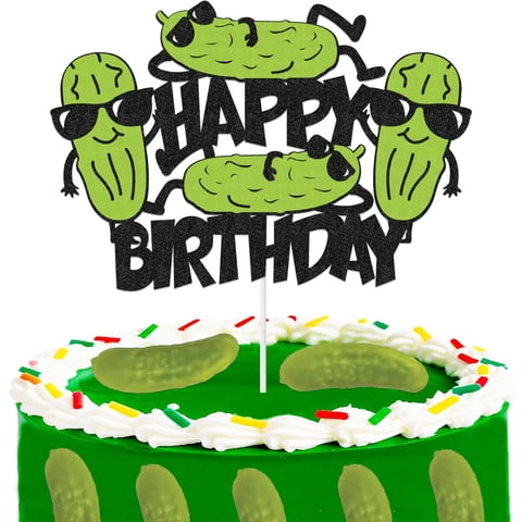 Adorno Para Pastel Juynic Pepinillo Brillante Para Cumpleaños