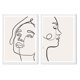 thumbnail image 1 of Set de Cuadros Mujer Rostro con Marco Blanco, 1 of 1