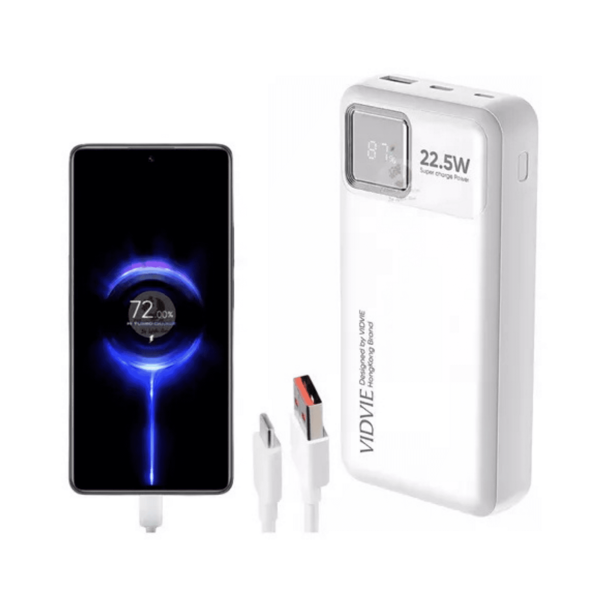 Cargador Batería Vidvie Ultra Rápida Digital Led 10000mah