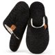 thumbnail image 1 of Pantuflas para mujer EverFoams con espuma viscoelástica y diseño peludo, color negro talla 9-10, 1 of 9