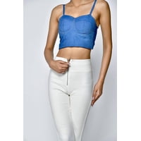 Pantalón Cuero Elástico Sharo Mujer Blanco