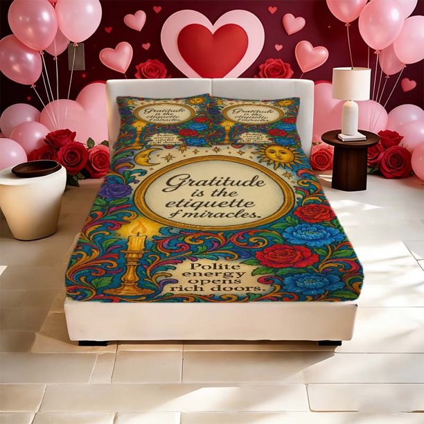 Gratitude for The Miraculous Liturgy Printed Bed Sheet Pattern Printed Bed Sheet a Must-Have for Family Guest Rooms Deep Pockets Are Stable And Do Not Shift Sof