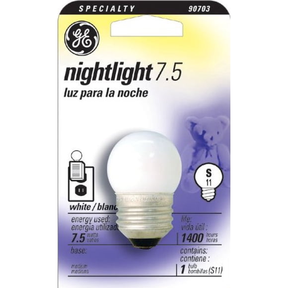 Bombilla GE 41267 7.5W 120V Base Mediana Luz Blanca