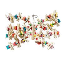 Magideal - Juguete Para Masticar Pájaros Bloques De Madera Multicolores Percha De Entrenamiento Juguetes Para Loros Grandes Para Periquitos, Hámster, Chinchilla,