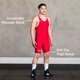 thumbnail image 2 of Camiseta de lucha libre Elite Sports para hombre, color rojo, talla M, 2 of 6