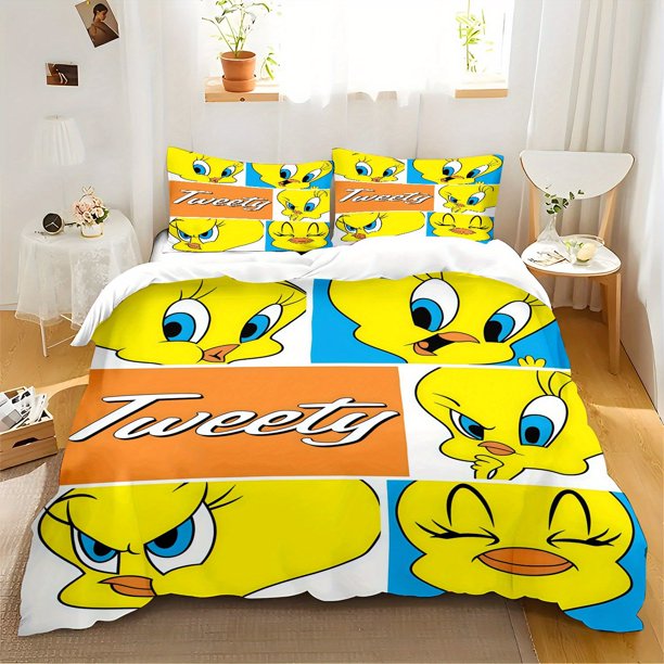3pcs Bedding setbedding cushion cover Tweety Bedding set - includes duvet cover and pillowcase polyester fabric