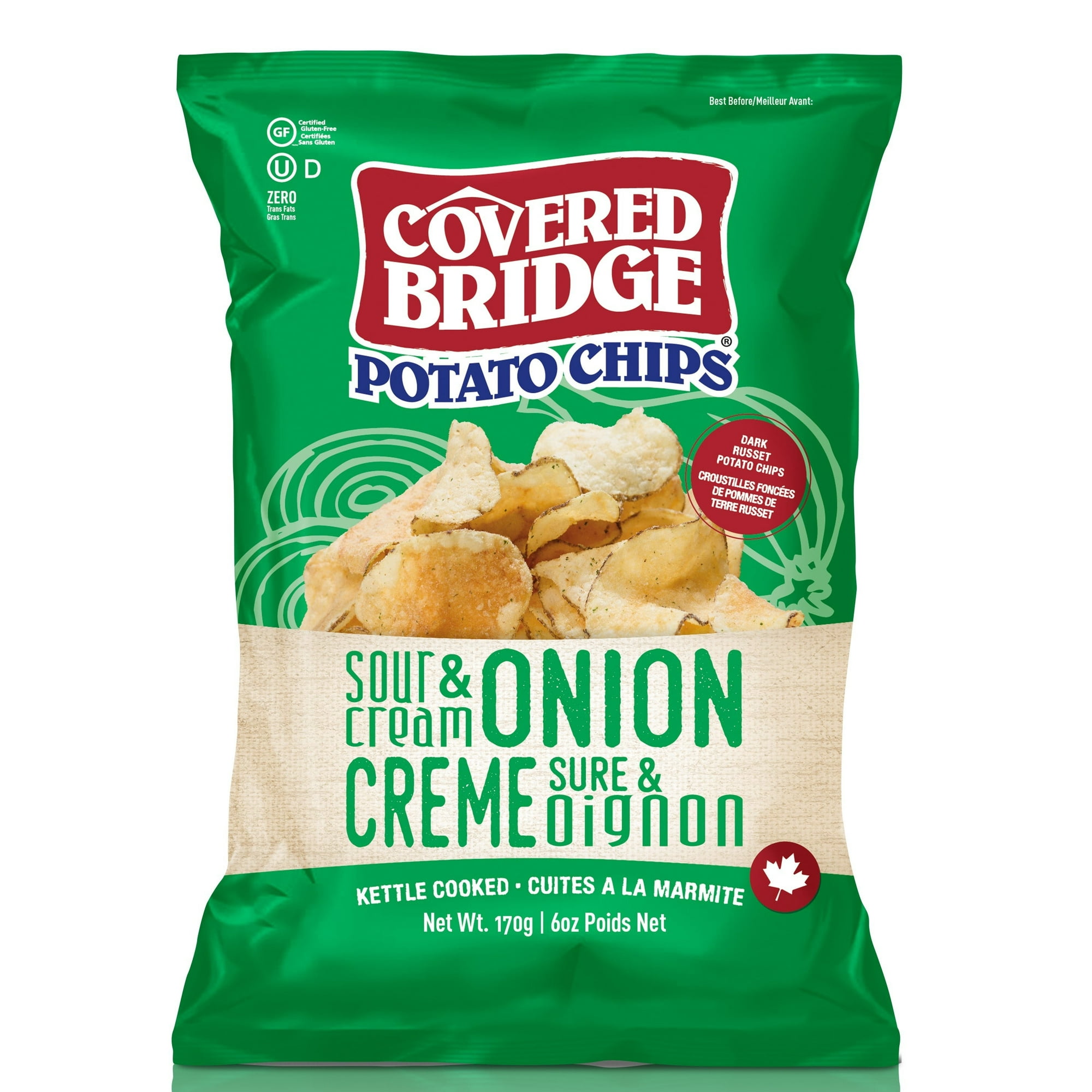 Papas Fritas Cebolla Crema Acida Covered Bridge 170 G