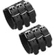 thumbnail image 1 of 2 pulseras de cuero genuino para hombres y mujeres, pulsera ancha de triple correa, brazalete con hebilla de sujeción, brazalete unisex para parejas, negro/marrón, 1 of 6