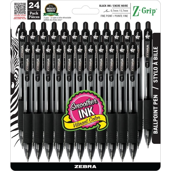 Bolígrafo Z grip Retráctil De 0 7 Mm Fino Paquete De 24