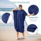 thumbnail image 5 of Poncho de toalla Catalonia, absorbente, de secado rápido, con capucha, azul marino, 5 of 9