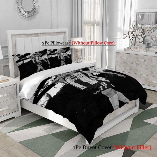 Besiktas Player No. 27 Rafa Silva Black And White Style Pattern Three-Piece Set Soft And Comfortable bedding Suitable for All Seasons