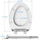thumbnail image 5 of Asiento de Inodoro Garvee 19" Blanco Ergonómico con Cierre Suave, 5 of 9