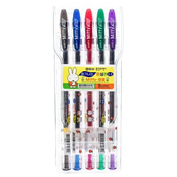 Bolígrafos de Gel Dong-A Miffy 0.5mm 5 Colores