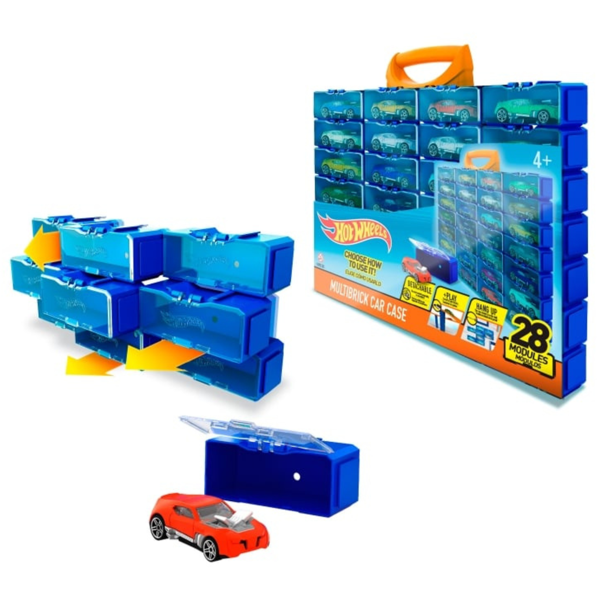 Porta Autos Hot Wheels Maletín Para 28 Vehículos
