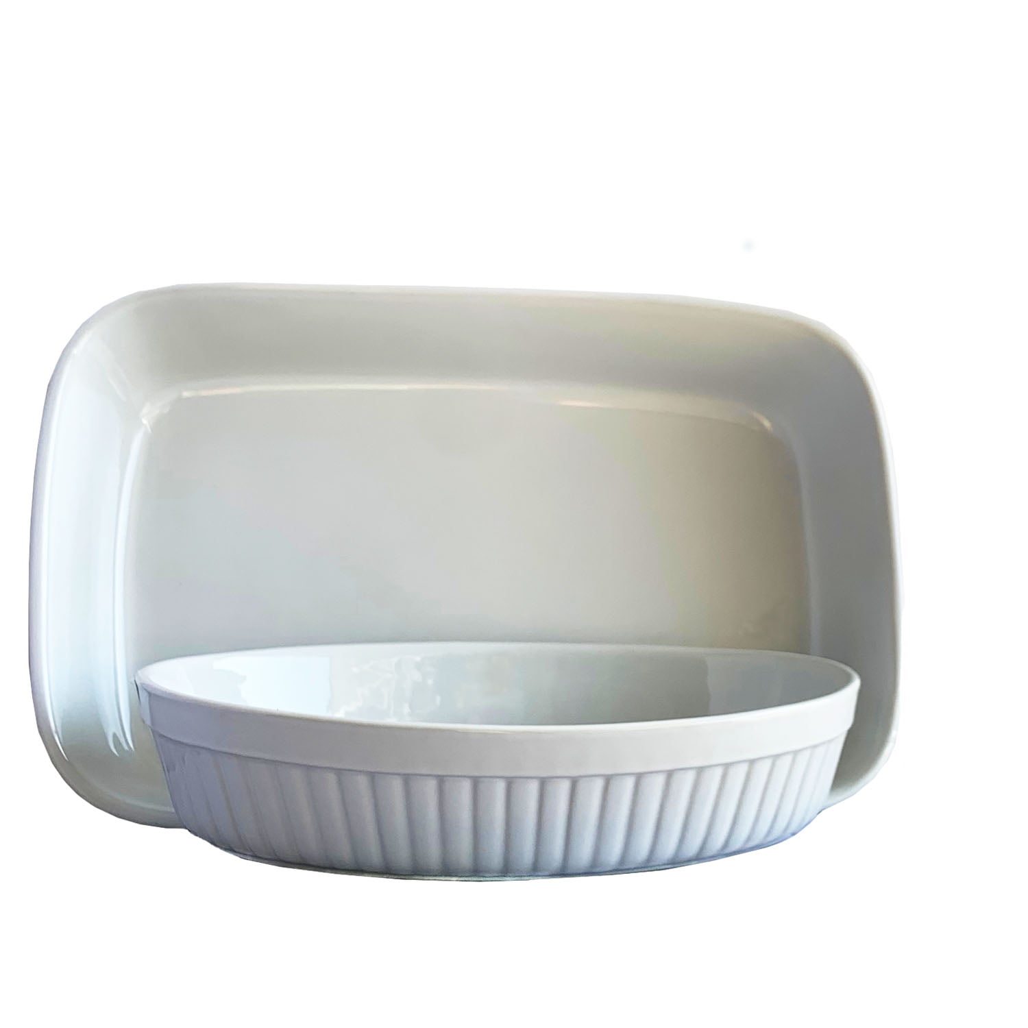 Genérico - Set 2 Fuentes De Cerámica Tipo Gres Atk-020