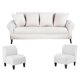 thumbnail image 1 of Living Lua Sofa 3 Cuerpos + 2 Poltronas Felpa Crudo, 1 of 6