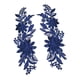 thumbnail image 2 of 2 Apliques De Encaje Con Bordado De Flores Para Boda, Vestido De Fiesta, Ropa, Azul Oscuro, 2 of 5