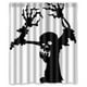thumbnail image 1 of Cortina de ducha de baño con silueta de mano de hombre zombi aterrador y sombra, juego de cortinas con ganchos, tamaño 60 x 72 pulgadas, 1 of 3