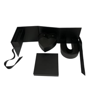 Bothyi - Caja De Regalo De Flores Vacía, Embalaje De Regalo Para Celebraciones, Aniversario, San Valentín, Negro