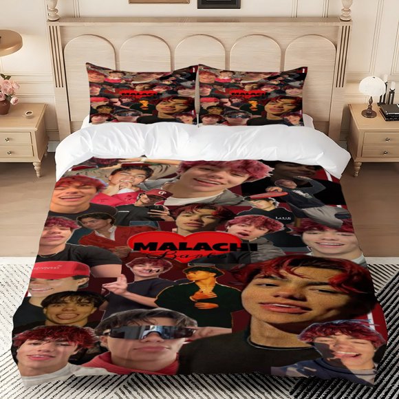 3pcs Mb-Barton Malachi Themed Digital Print Bedding Set Made of Anti-Pilling Polyester