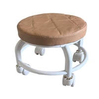 Magideal - Taburete Giratorio De 360 Degree, Asiento De Trabajo Portátil, Silla Baja Con Ruedas Silenciosas Para Cocina Casera , Café