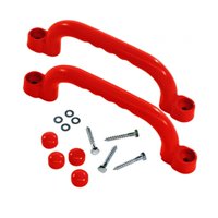 Magideal - 2 Uds Equipo De Juegos, Manijas De Escalera De Sala De Juegos, Accesorios Para Columpio De Escalada, Manija De Seguridad Multipropósito Para Columpio Rojo