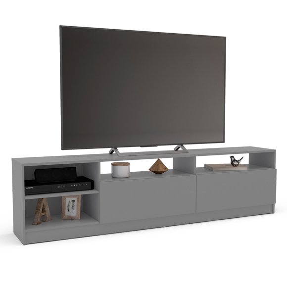 Rack Tv 75 Moyan 2 Puertas Gris