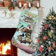 thumbnail image 1 of Jellystone Tema: Calcetines de Navidad, fino lino blanco para colgar en escaleras y chimenea, decoración navideña para el hogar, regalo de Navidad.54cm×38cm, 1 of 5
