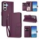 thumbnail image 2 of Funda Cartera Trébol para Samsung Galaxy S24 FE con Ranuras Tarjetas y Carga Inalámbrica Violeta, 2 of 6
