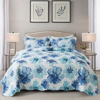 Honeilife - Juego De Cama Honei Life Queen, 229 X 244 Cm, Floral, Reversible