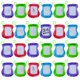 thumbnail image 1 of Pack de 24 minipizarrones magnéticos para niños Bedwina, 1 of 7