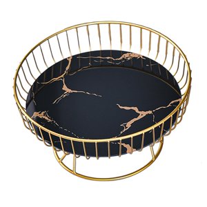 Magideal - Bandeja De Servicio De Construcción De Malla Minimalista, Contenedor Soporte De Pastel Creativo De Almacenamiento Estable Para Decoración Jardín Medio