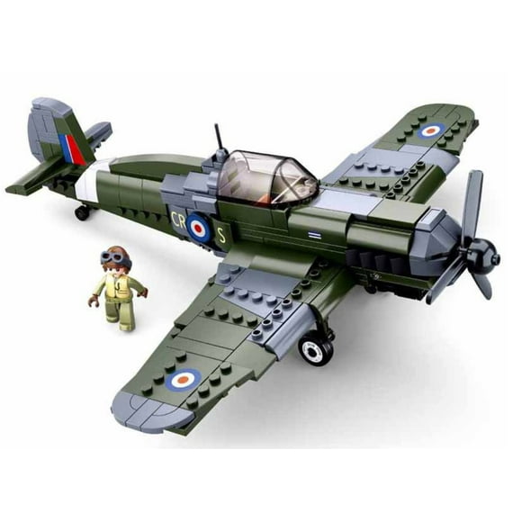 Avión Caza RAF Spitfire, compatible Lego