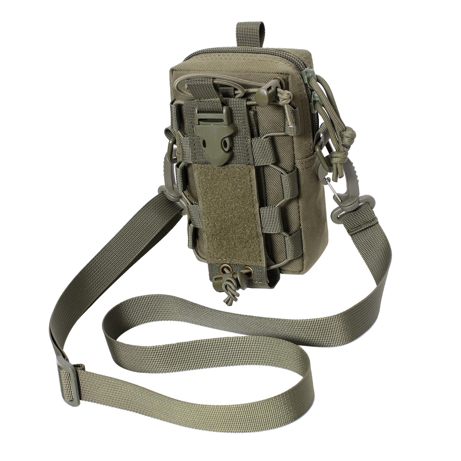 Magideal - Bolsa Táctica Impermeable Con Correa Para El Hombro, Organizador, Riñonera, Equipo, Mochila Para Senderismo, Teléfono Móvil, Botella De Agua, Viaje , Verde