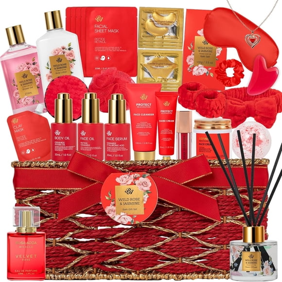 Set Spa Rosa Acca de 35 Piezas para Cuidado de la Piel y Baño