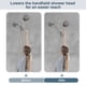 thumbnail image 5 of Extensor de brazo para ducha BRIGHT SHOWERS de 15 cm, níquel cepillado, 5 of 7