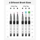 thumbnail image 2 of Water Brush Pens 6Pack LeakProof Refillable Watercolor Pen, 2 of 3