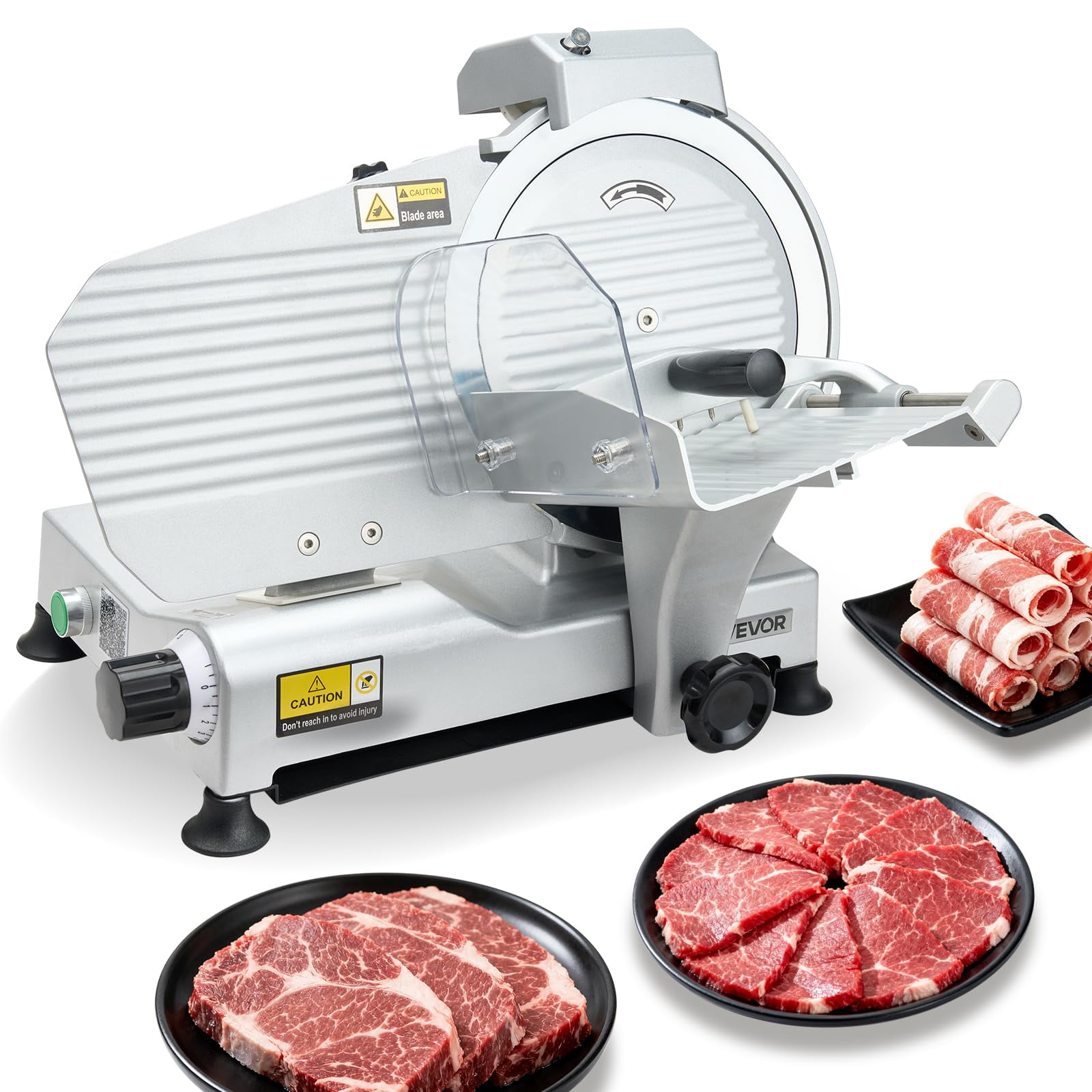 Cortadora De Carne Vevor Commercial Electric, 320 W, Hoja De 10 Pulgadas