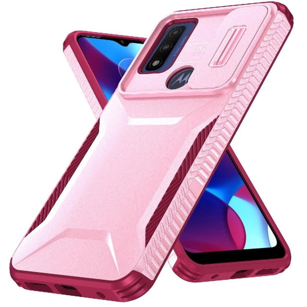 Funda Resistente para Motorola Moto G Power 2022 con Tapa Deslizante y Protección Militar Rosa