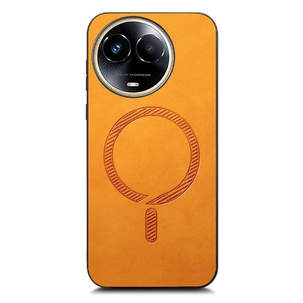 Magnetic Slim Case for Realme 11 5G with Camera Guard & Anti-Scratch Back Yellow