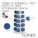 thumbnail image 4 of Set de mancuernas Tone Fitness de 45 kg de neopreno con rack, 4 of 8