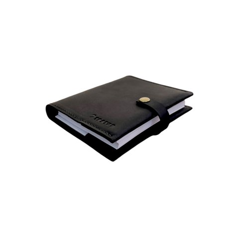Cuaderno De Cuero Pequeño Negro Tratur