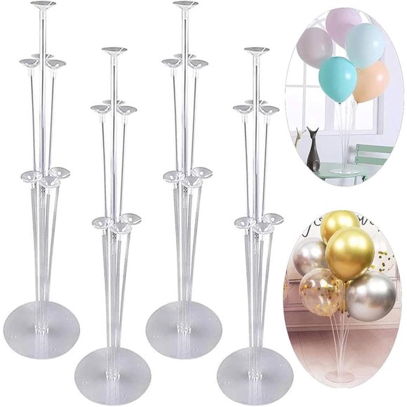 Kit de soportes para globos Acquwistach, 4 sets, 28 palitos reutilizables