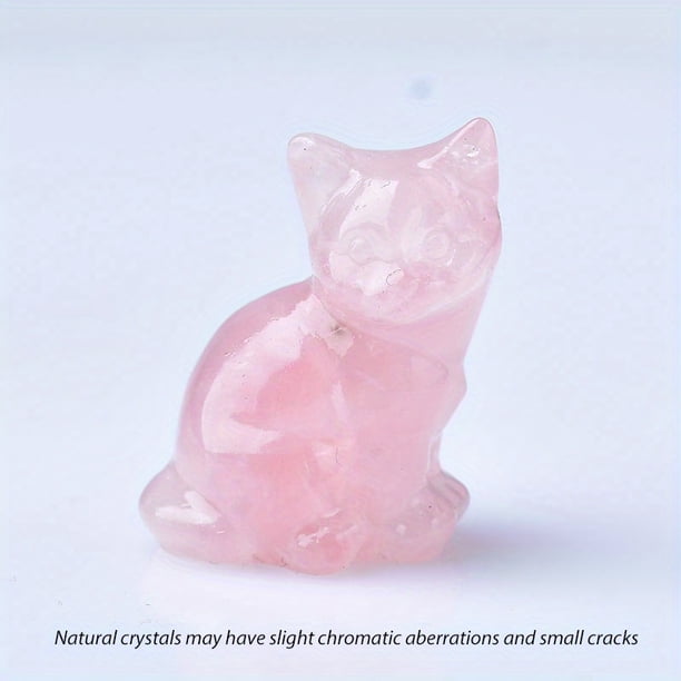 1pc Various Crystal Carvings Cat, Pocket Gift, Crystal Gift, Animal Statue, Crystal Statue, Bare Stone, Healing Stone, Moonstone