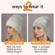 thumbnail image 2 of Gorro Scotamalone de punto con puños unisex, blanco, 2 of 6