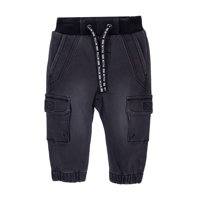Pillin - Jeans Bebé Niño Jogger Cargo Cintura Ajustable Negro