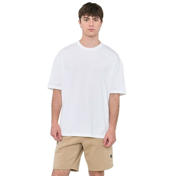 Polera Hombre Lisa Oversize Color Blanco Corona