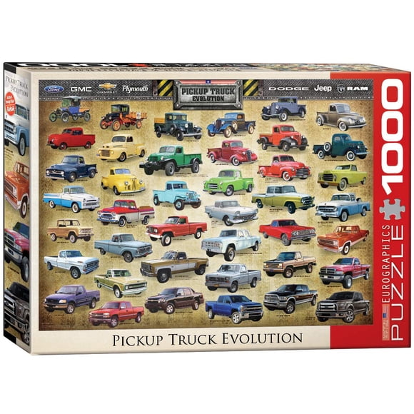 Rompecabezas EuroGraphics Pickup Truck Evolution de 1000 piezas