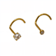 thumbnail image 1 of Pack de 2 piercing tipo S nostril titanio ASTM F136 chapado en oro 18k, 1 of 3