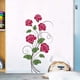 thumbnail image 1 of 1pc, Purple Flower Wall Sticker Home Wall Beautification Decorative Sticker Peel And Stick Wall Art Decor Removable PVC Garden Decal For Kids Room, 1 of 3